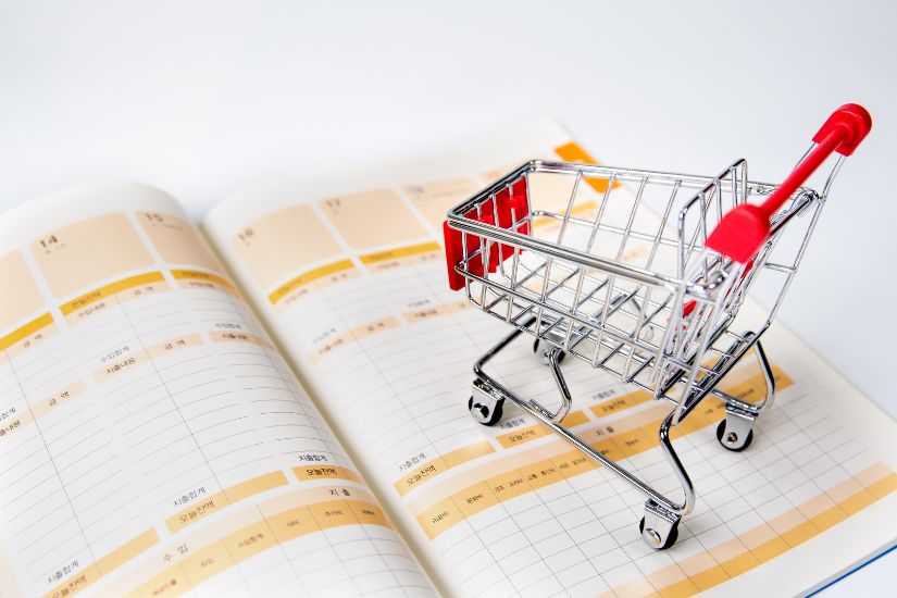 Know Your Money BFFs (and Frenemies), your necessary expenses as well as not necessary ones to simplify your finances. A shopping cart on a budget plan.
