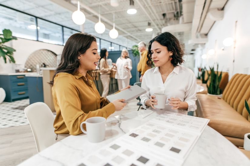 Celebrating your financial achievements, no matter how small, is important for staying motivated and recognizing your progress. Two women sitting in cafe.