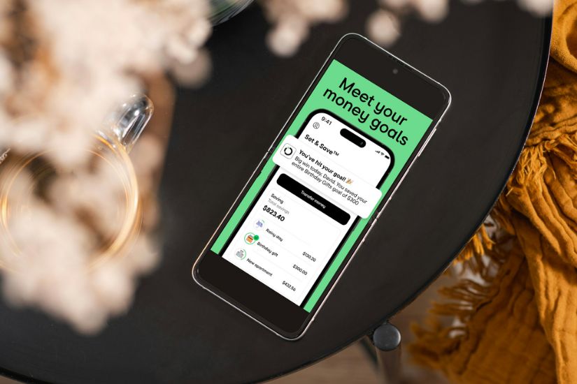 Automating your savings is one of the easiest ways to save money. Phone screen showing automated savings setup