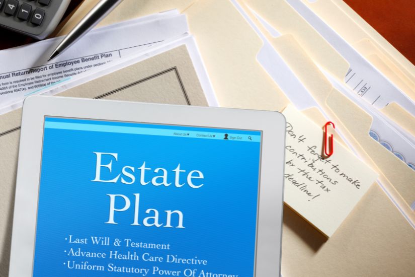 While you may not think about an estate plan when you’re young, it’s crucial to consider what happens if the unexpected occurs, especially if you have a family. A table with eastate planning.