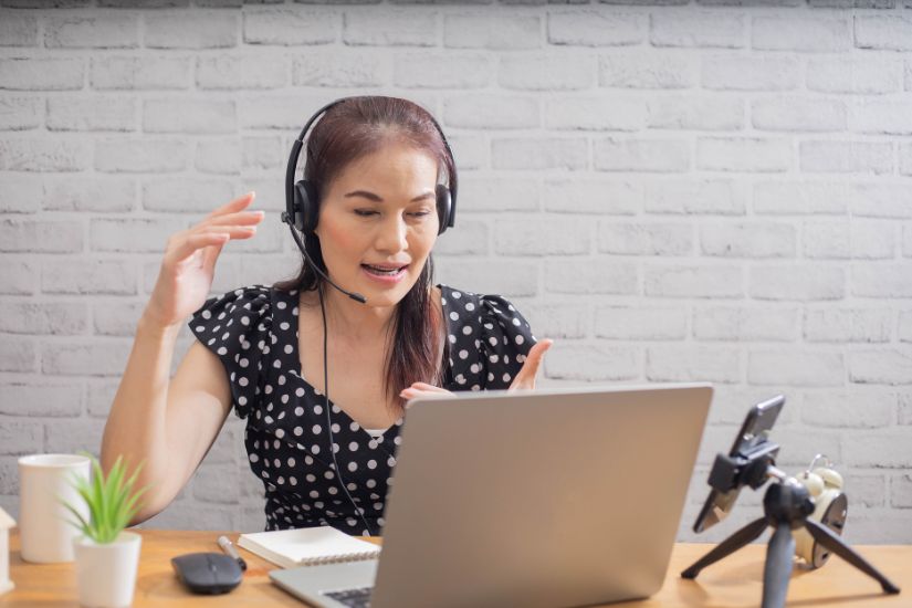 eaching can be a great side hustle, whether it's tutoring kids or offering online courses. Picture of an online tutor teaching a student